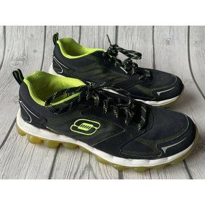 Skechers Womens Skech-Air Memory Foam Running Athletic Shoes Black Green Size 8